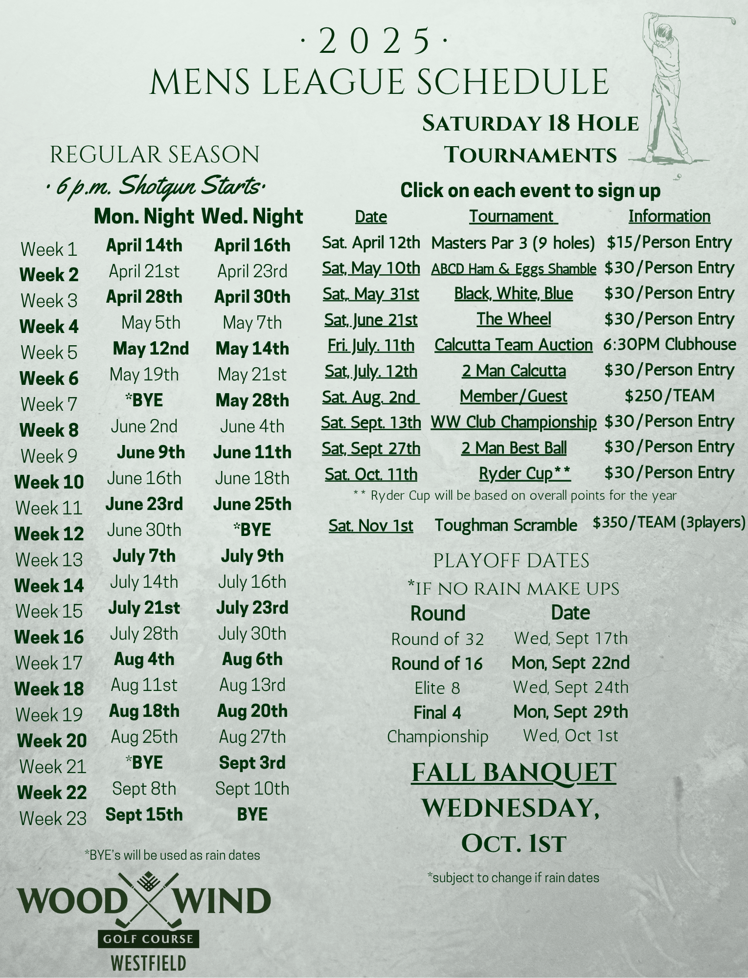 WW 2025 Men's League