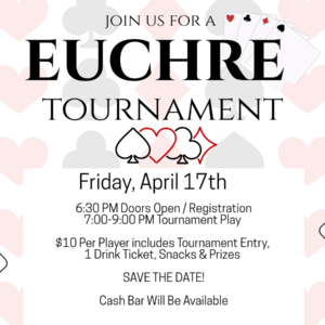 Euchre Tournament at Wood Wind Golf Course Friday April 17