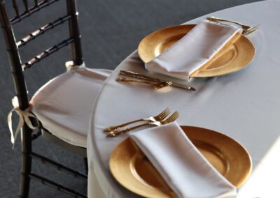 Place Setting in The Pavilion Banquet and Event Space at Wood Wind Golf Course in Westfield Indiana