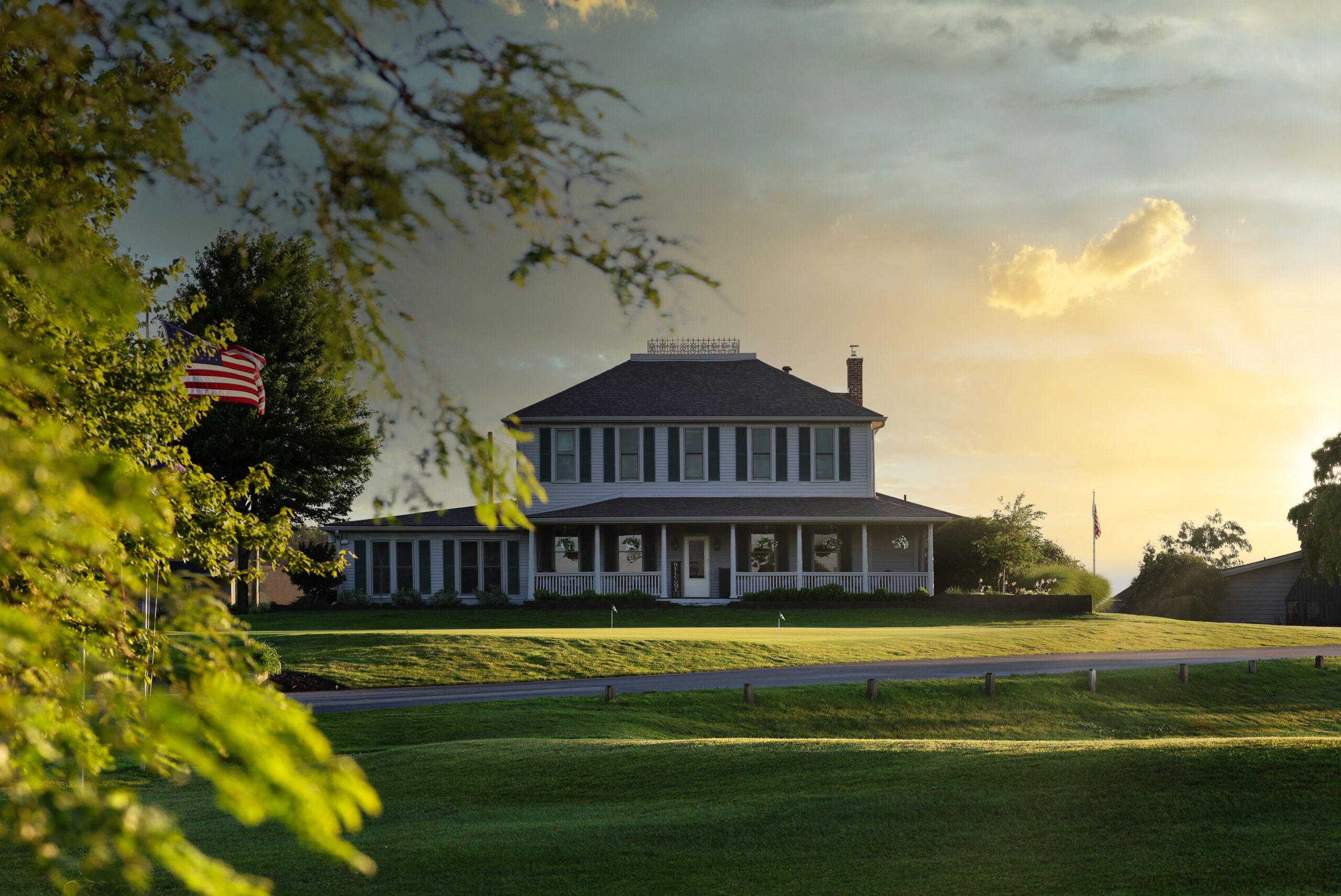 The Clubhouse at Wood Wind Golf Course Public Golf Course in Westfield Indiana, Hamilton County Indiana
