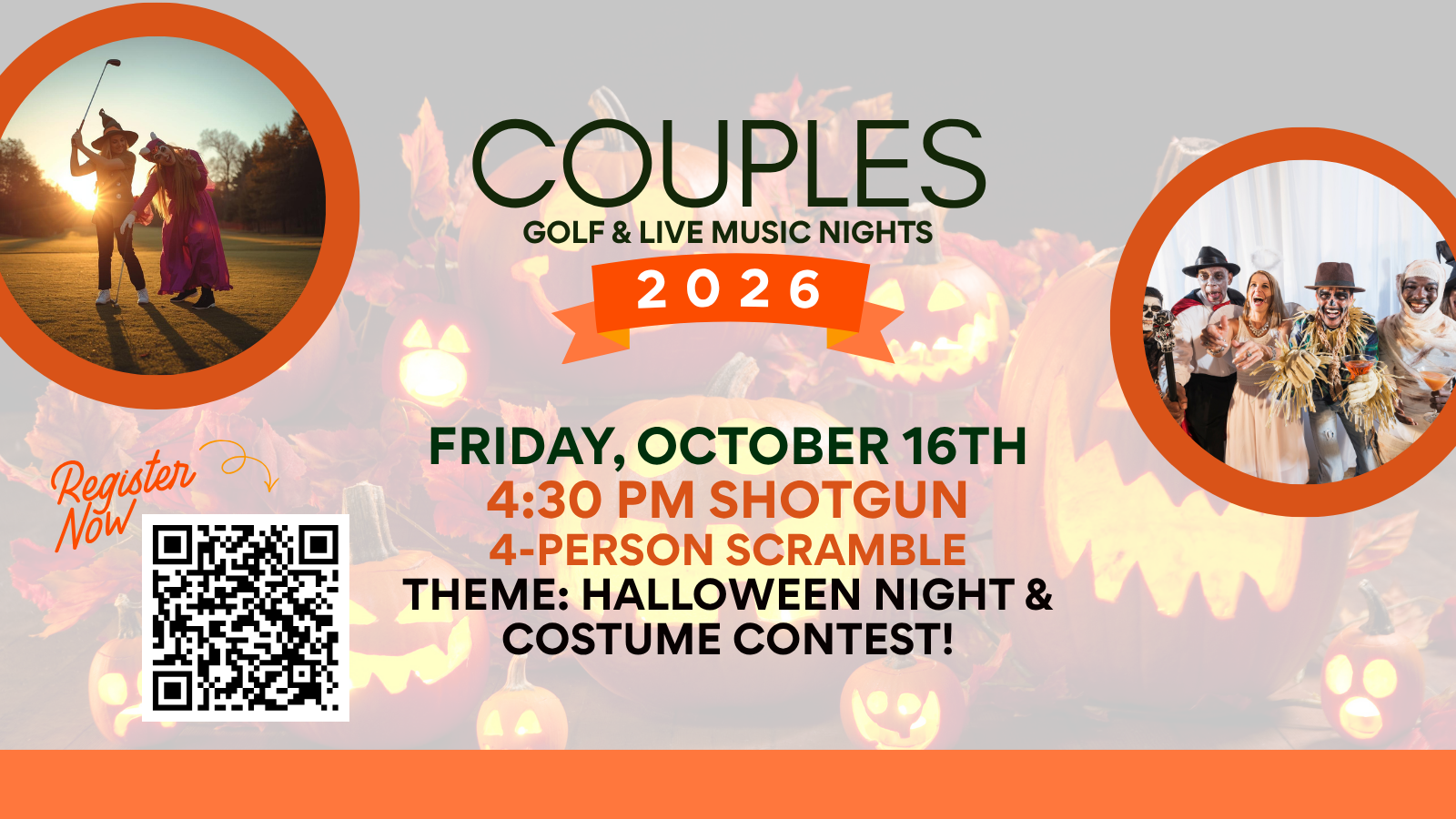 October 16th Couples Golf and Costume Contest at Wood Wind Golf Course Westfield Indiana